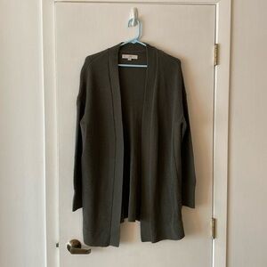Loft olive green cardigan - Size Large